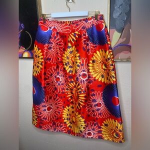 Vibrant Floral A-Line Skirt